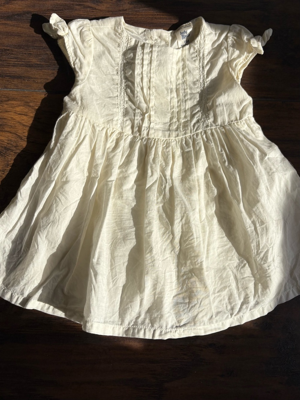 Vintage Baby B’gosh 6M Ivory White Pintuck Dress